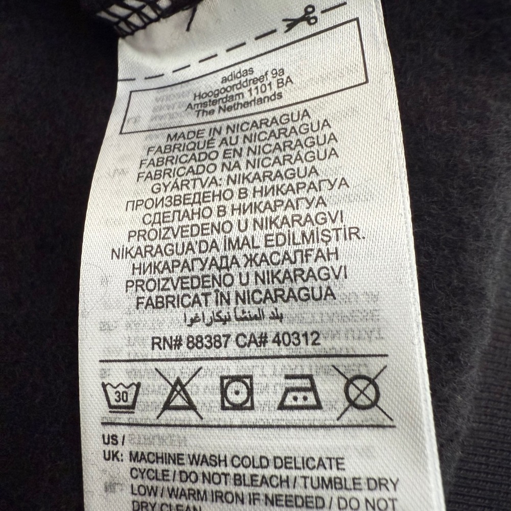 Adidas Originals Mens Trefoil Graphic Hoodie Black Blue Teal Pullover L‎ HI2974 - Picture 3 of 10